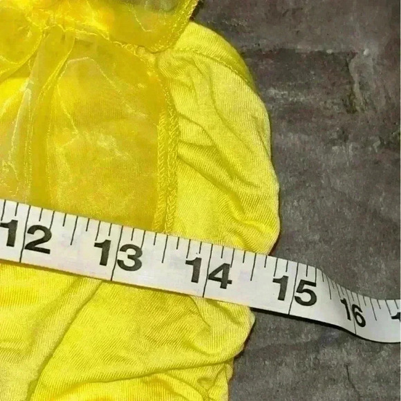 NWT yellow fashion nova Sunday brunch Ruched Midi Dress sz medium M - Picture 7 of 10